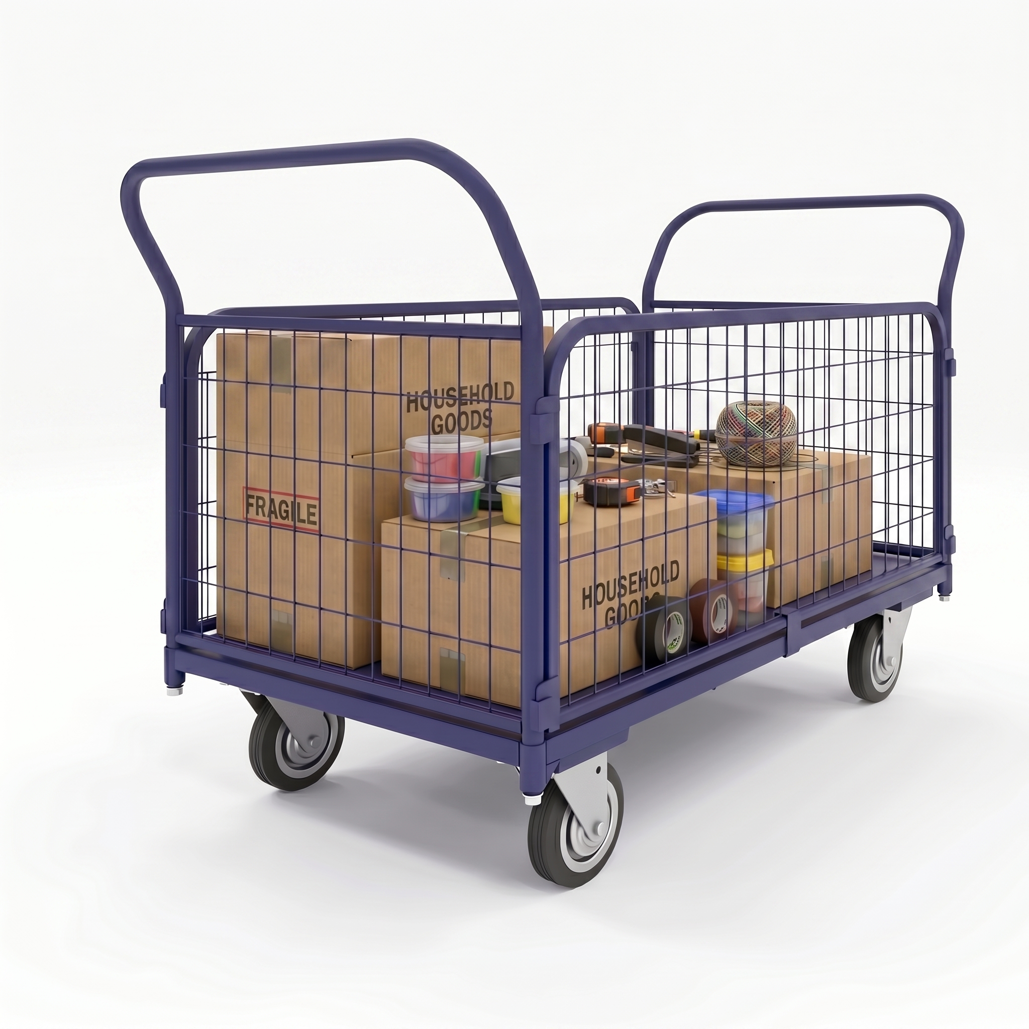 Тележка платформенная с сетчатыми бортами. ТС